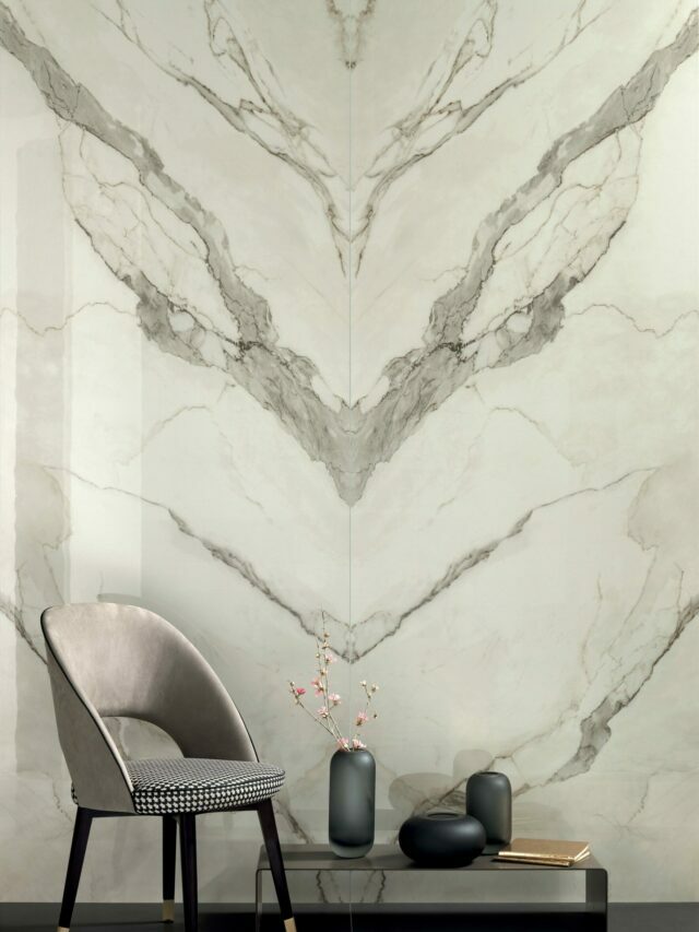 The beauty of bookmatched marble designs