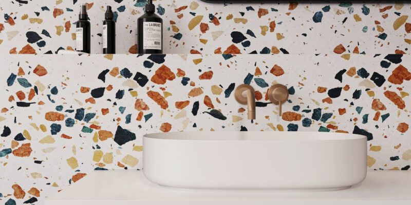 The use of terrazzo tiles in home interiors