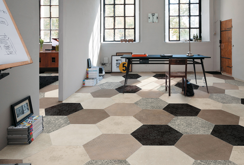 Trendy Design of Floor Tiles with Desert Impact